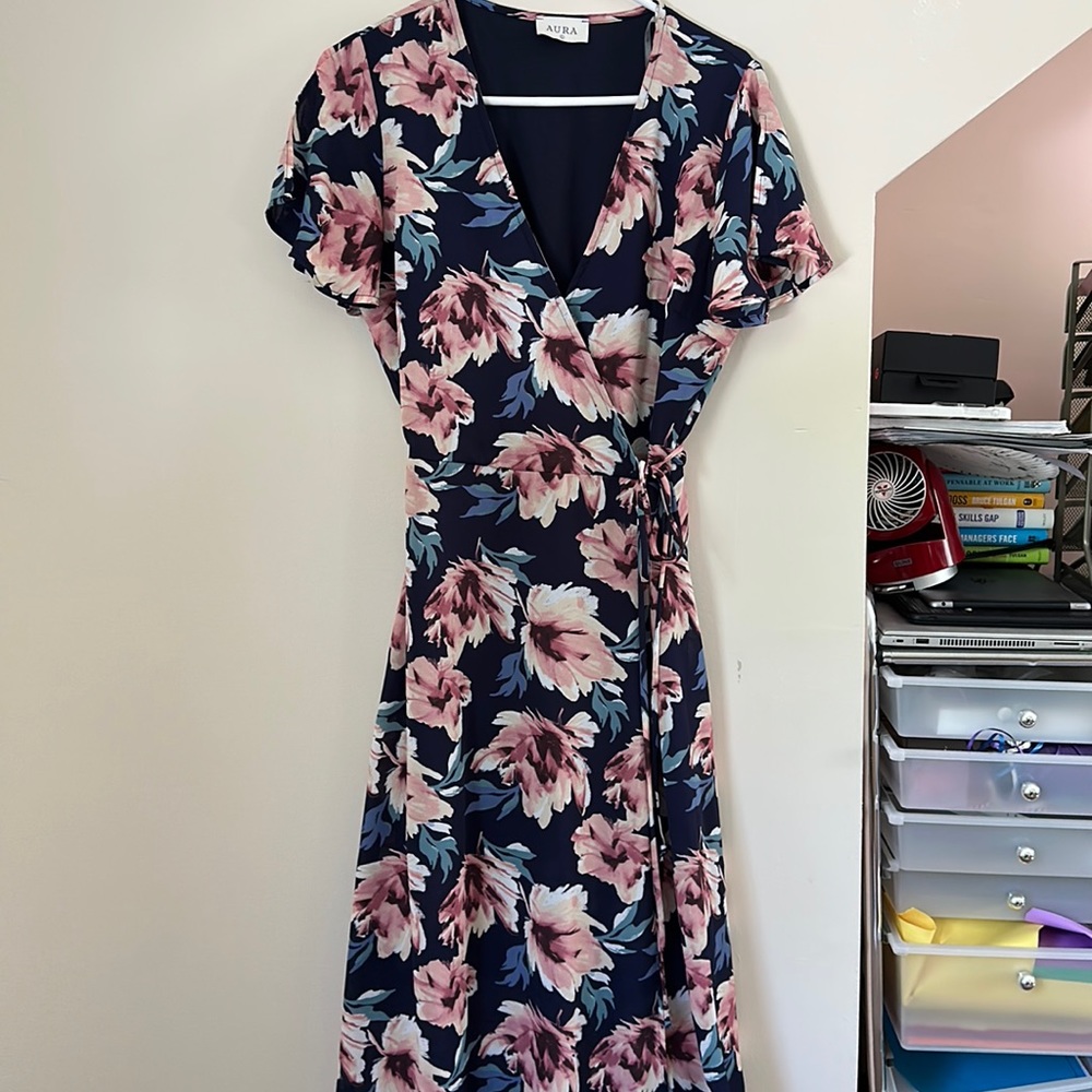 Floral wrap dress